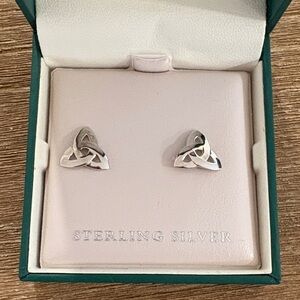 Sterling Silver Trinity Knot Earrings